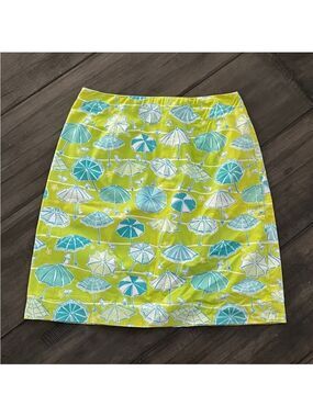 Lilly Pulitzer Green Summer Umbrella Skirt - Size 2